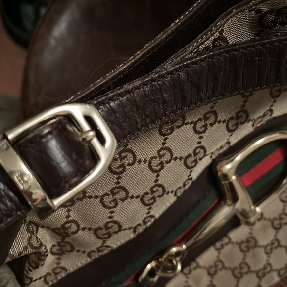 Gucci Horsebit Web Hasler brown shoulder bag - Picture 11 of 17